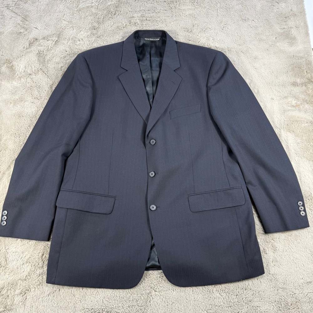 Paul Dione Mens Blazer Sport Coat 44R Regular Fit‎ Pinstripe Wool Luxe CT Career